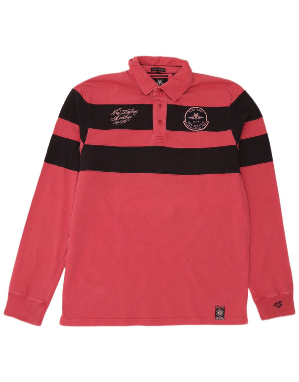Polo da rugby grafica da uomo della Nuova Zelanda Auckland 2XL a righe rosse