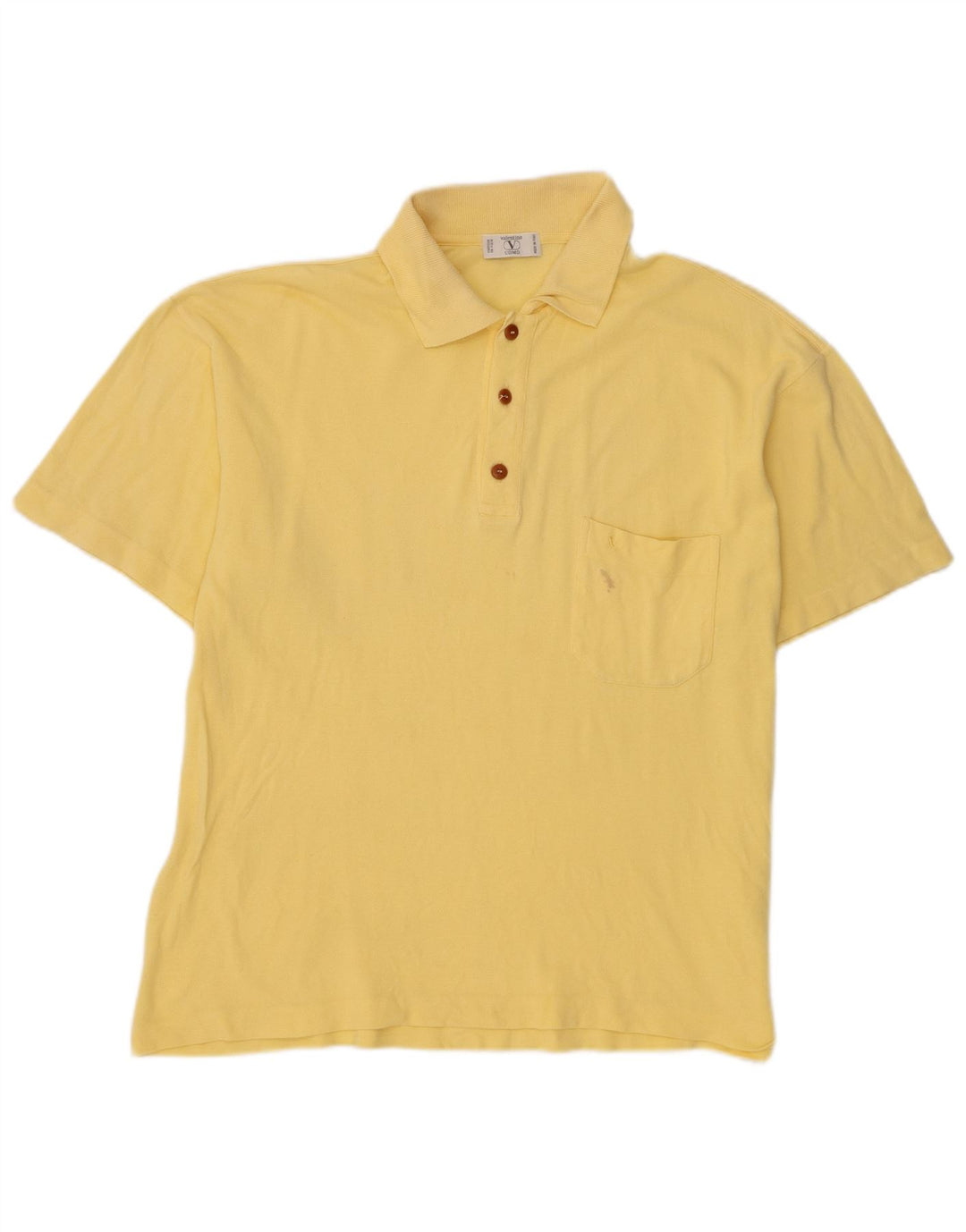 Polo Uomo Valentino Large In Cotone Giallo
