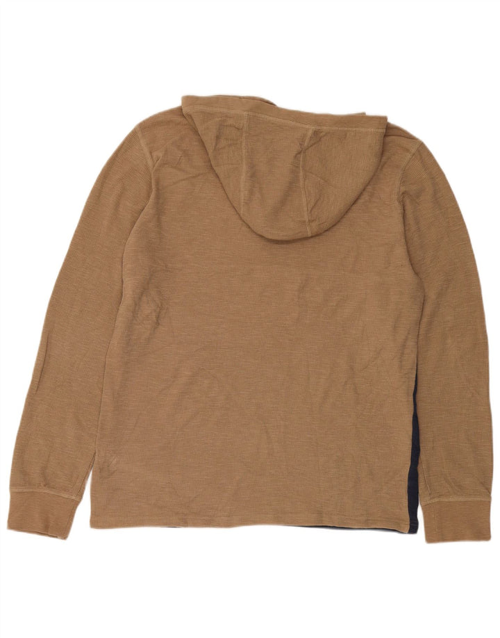 Felpa con cappuccio da uomo Volcom grande in cotone color block beige