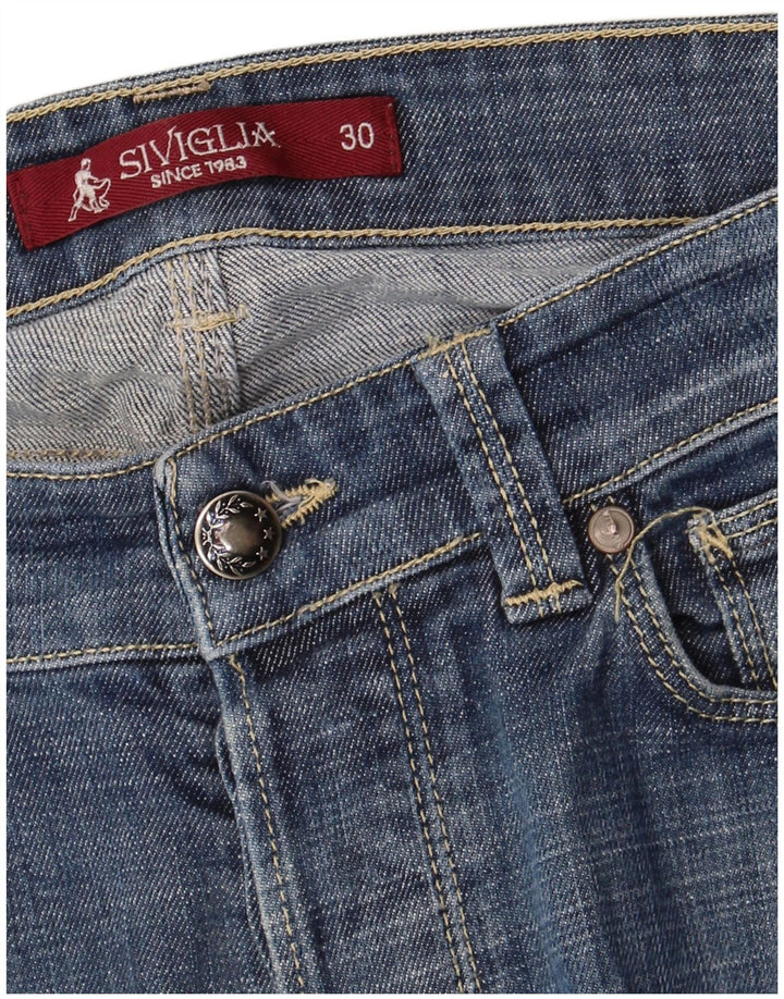 Jeans Slim Donna SIVIGLIA W30 L32 Blu Cotone