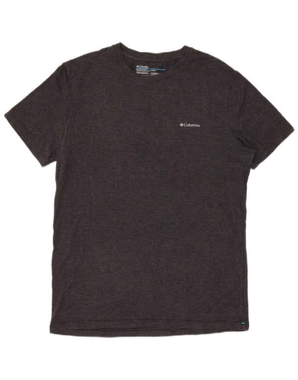 T-shirt regolare a maniche corte da uomo Columbia in cotone mélange grigio medio