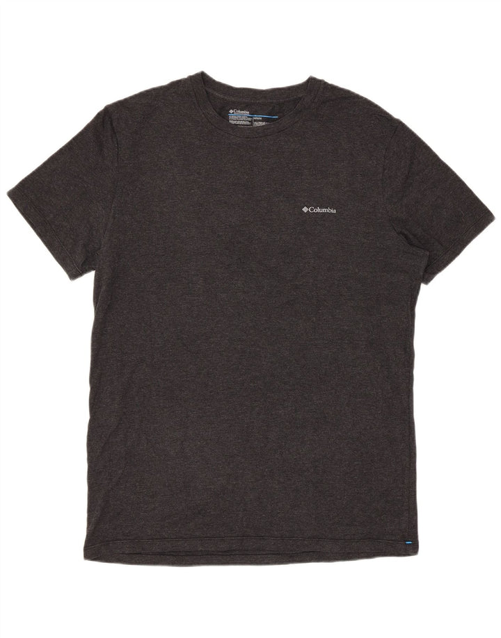 T-shirt regolare a maniche corte da uomo Columbia in cotone mélange grigio medio