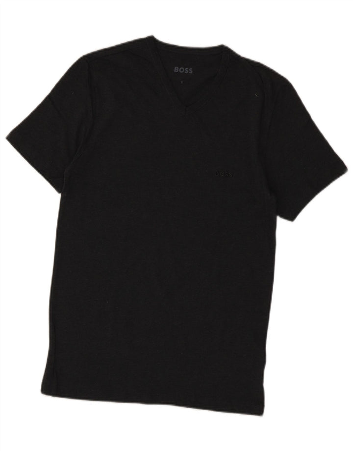 T-shirt da uomo Hugo Boss Top Small in cotone grigio