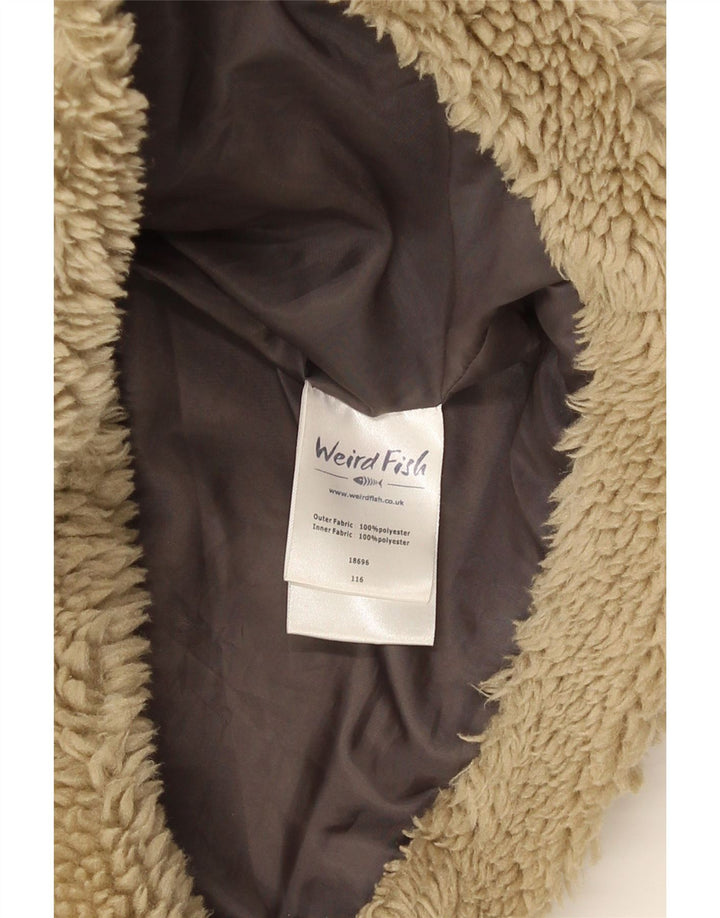Giacca Sherpa da donna con orsacchiotto Weird Fish UK 12 Poliestere beige medio