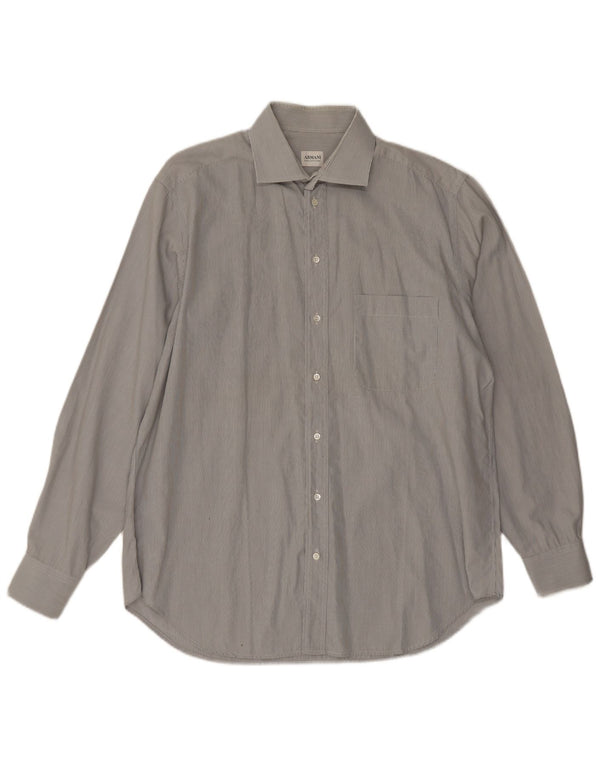 Camicia da uomo Armani Collezioni taglia 41 16 grande gessato grigio