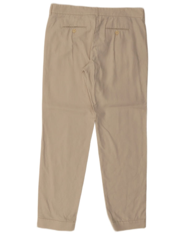 Pantaloni da abito affusolati da donna Max Mara UK 10 piccoli W32 L30 Beige