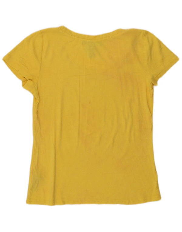 T-shirt da donna Ralph Lauren Top UK 12 cotone giallo medio
