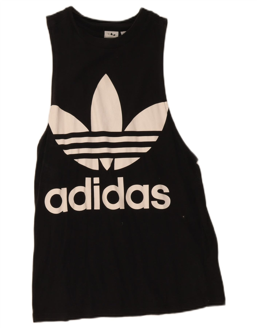 Canottiera grafica da donna Adidas UK 12 cotone medio nero
