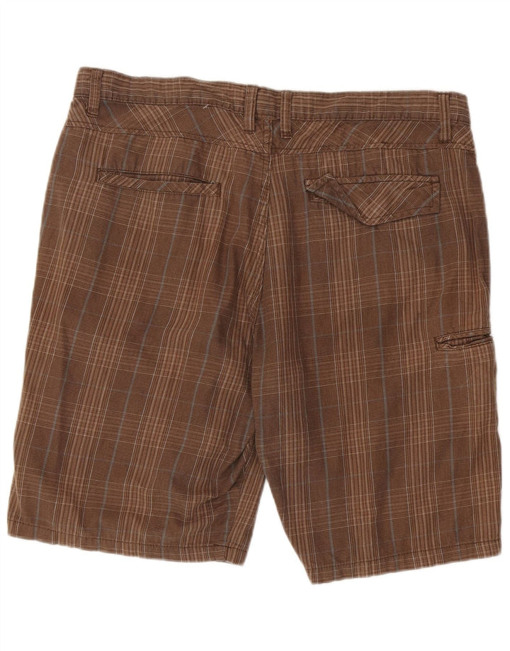 Pantaloncini cargo da uomo Lee W38 XL in cotone a quadri marroni