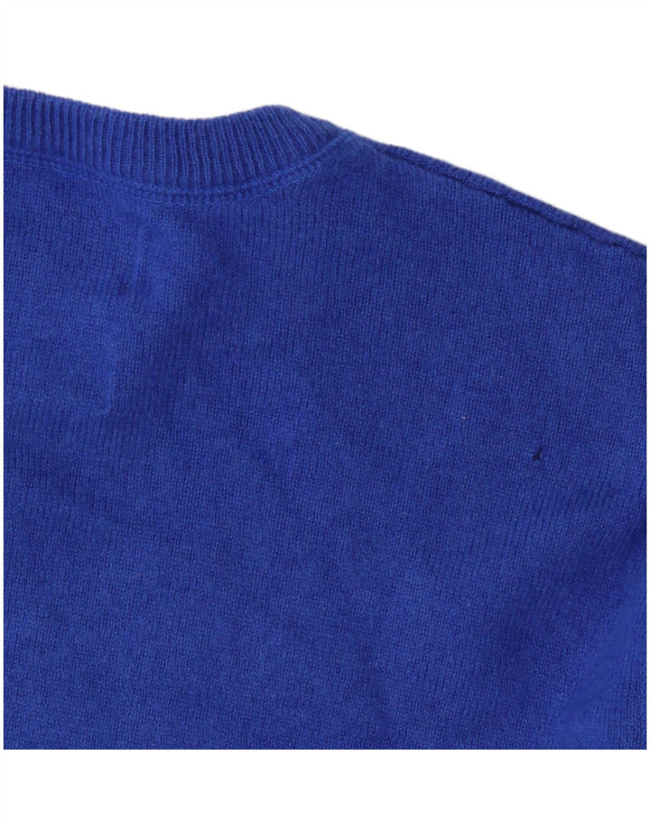 Maglione maglione girocollo da uomo Marks & Spencer grande lana blu