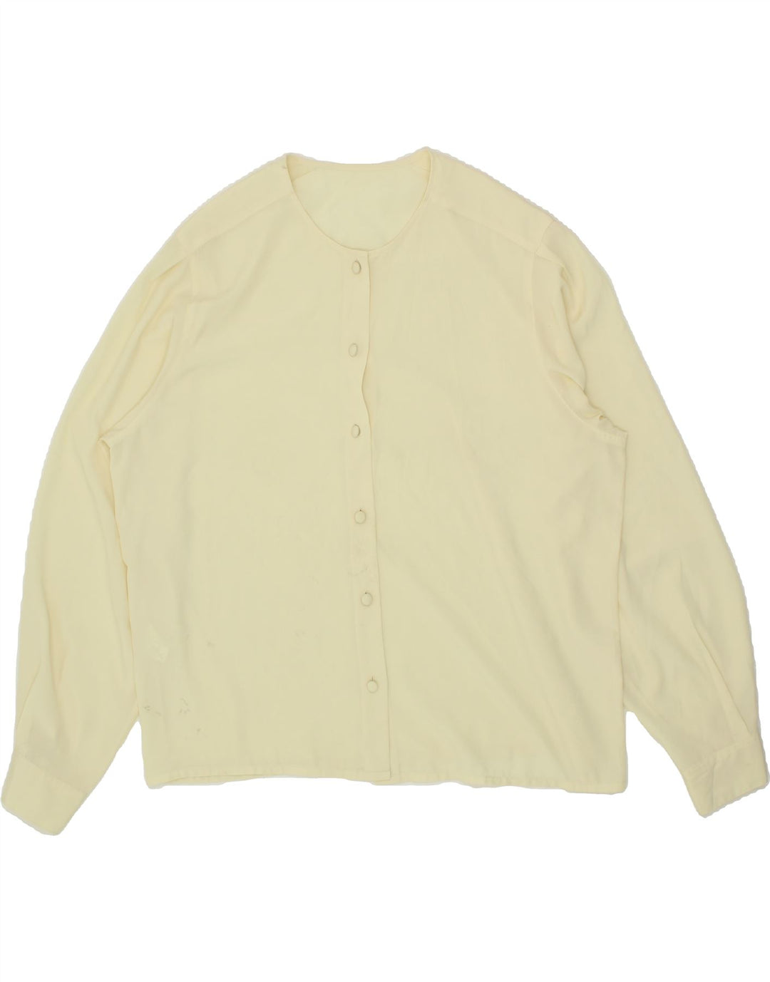 VINTAGE Womens Shirt Blouse UK 18 XL Yellow Polyester Vintage Vintage and Second-Hand Vintage from Messina Hembry 