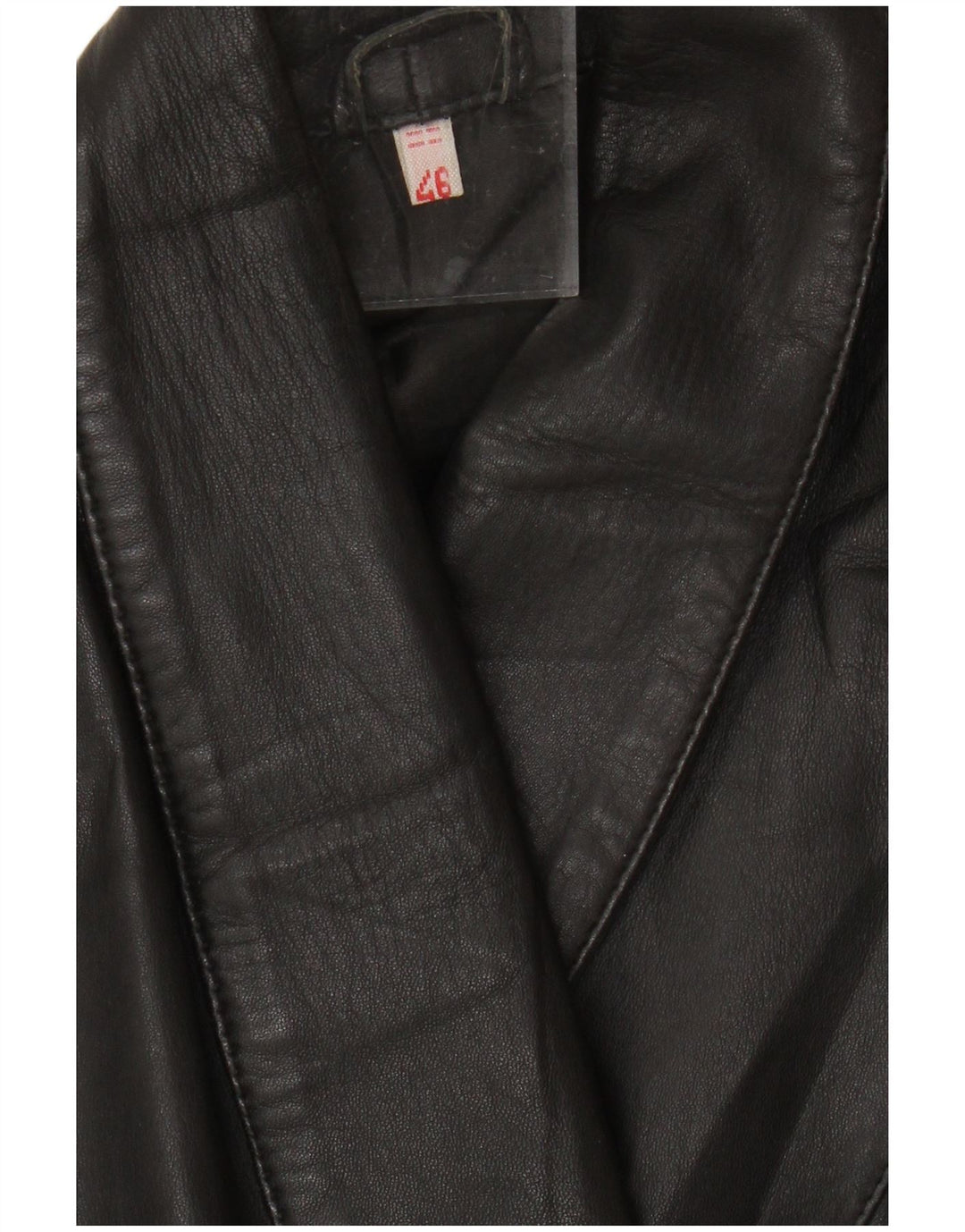 Giacca in pelle oversize da donna vintage EU 46 XL Nera