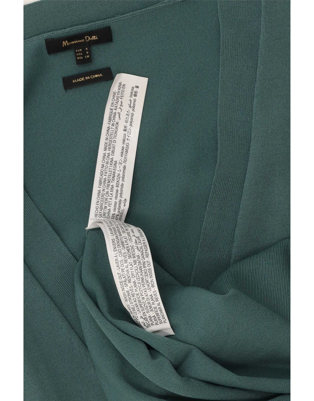 Massimo Dutti Maglione cardigan oversize da donna UK 10 piccolo viscosa verde