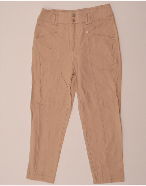Pantaloni casual affusolati da donna Reiss UK 12 Medium W32 L28 Cotone beige