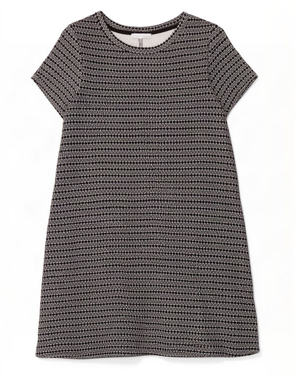 Abito T-shirt Zara da donna UK 12 medio nero geometrico