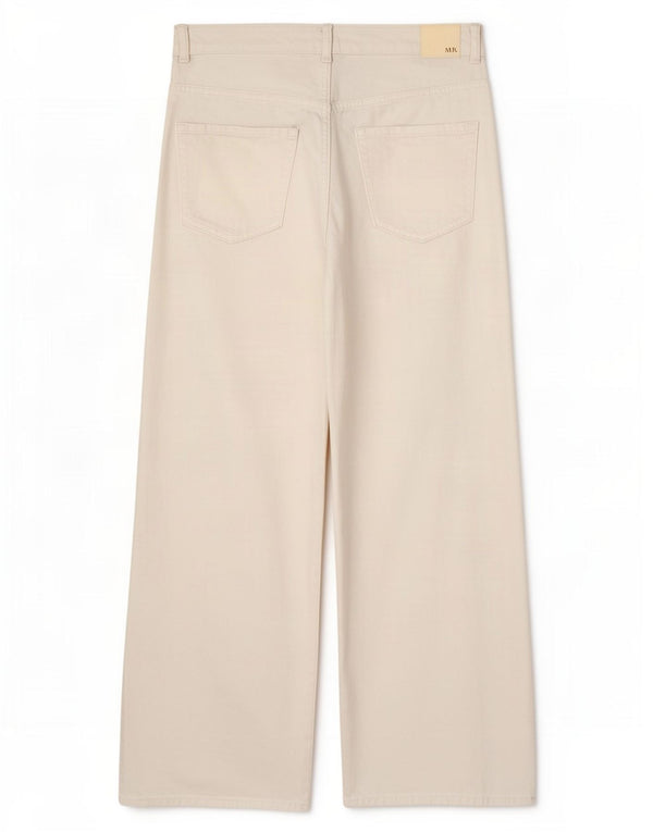 Jeans Zara da donna a vita alta a gamba larga EU 40 medio W30 L29 bianco