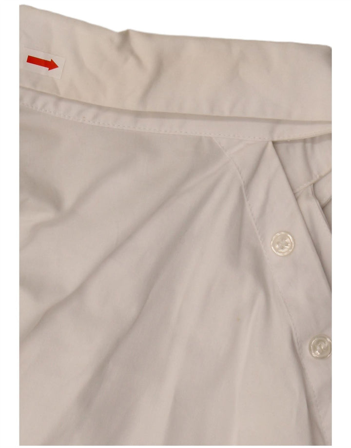 Camicetta corta oversize da donna Zara UK 10 piccola in cotone bianco