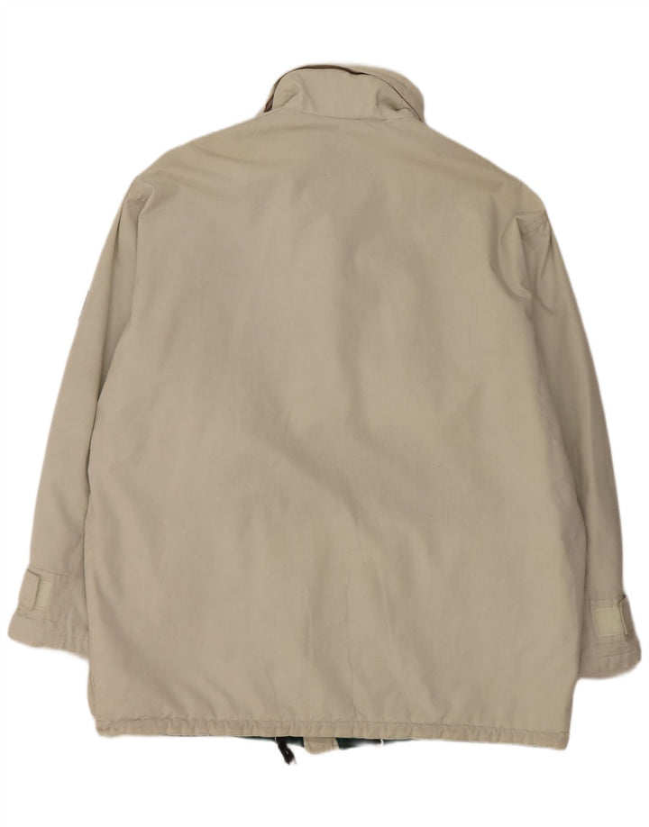 Giacca a vento con cappuccio da uomo Stratos UK 42 XL Cotone bianco