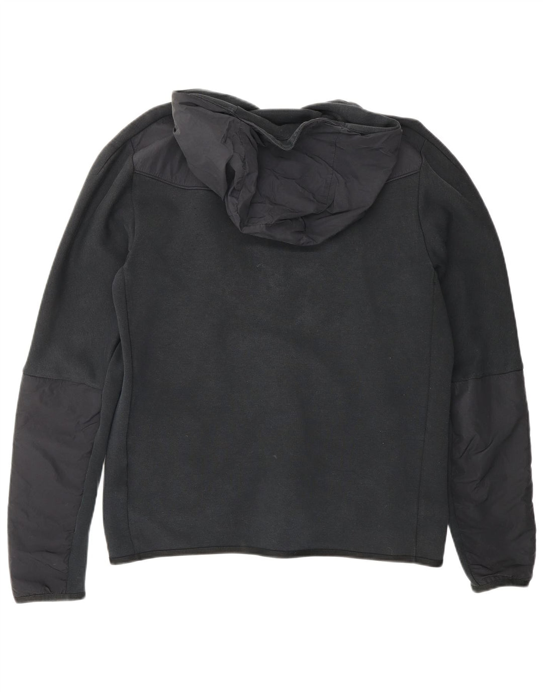 Maglione con cappuccio e zip da uomo NIKE in cotone nero medio