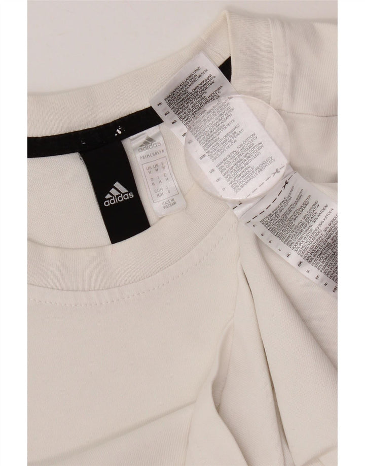 T-shirt da uomo Adidas Top in cotone bianco medio