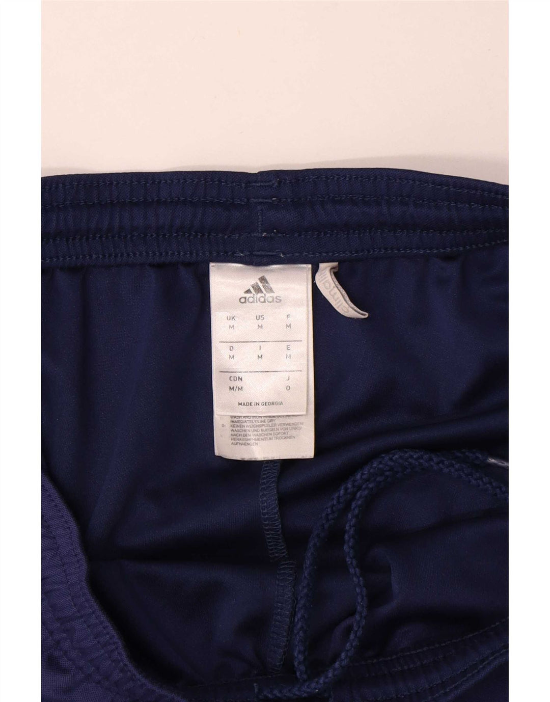 Pantaloncini sportivi Adidas Climalite da uomo medi in poliestere blu navy