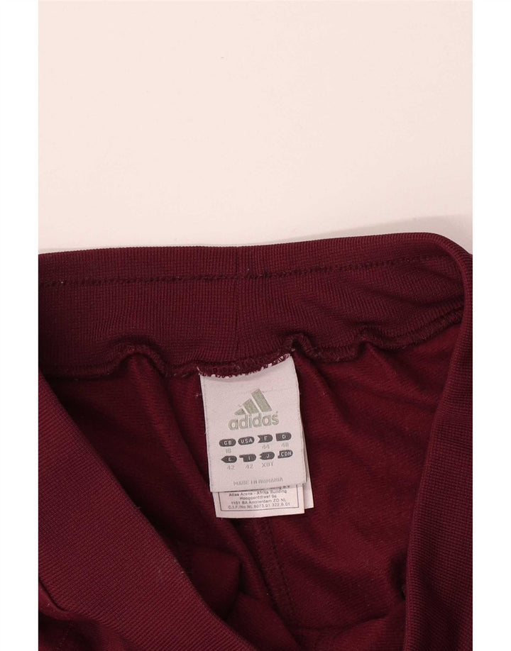 Pantaloni da tuta da donna Adidas Joggers UK 16 Large Maroon Poliestere