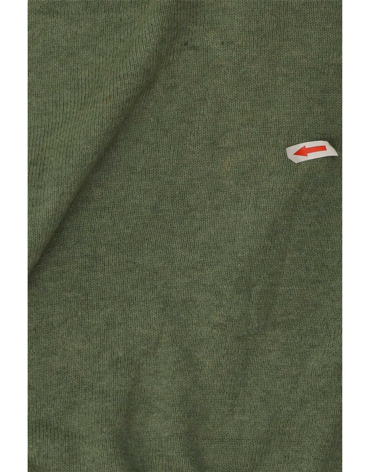 Maglione maglione girocollo vestibilità regolare da uomo Chaps 2XL cotone verde