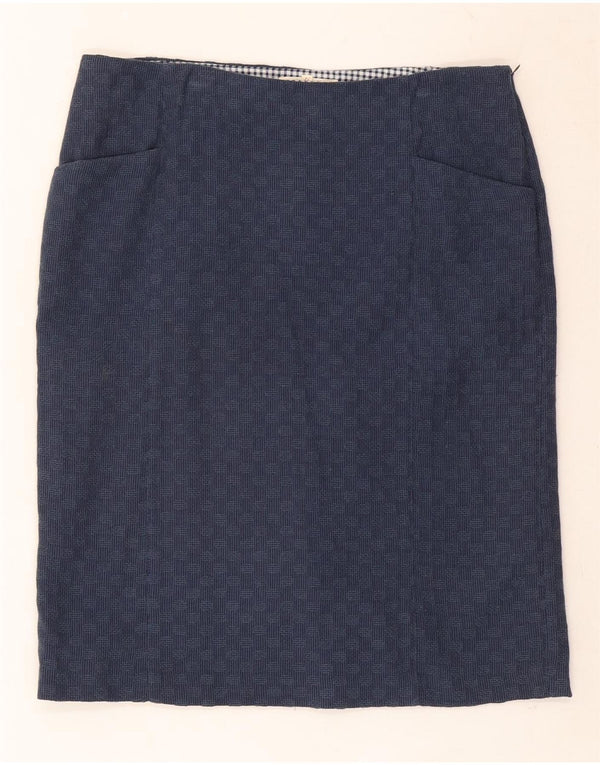 Gonna dritta da donna White Stuff UK 12 media W32 blu navy geometrica
