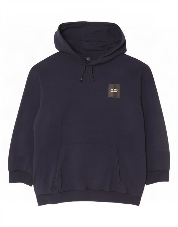 Jack & Jones Maglia con cappuccio ampia da uomo 2XL in cotone blu navy