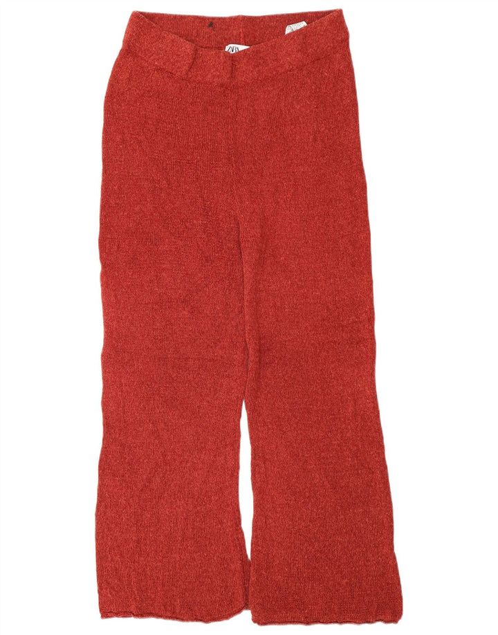 Pantaloni corti in maglia da donna Zara medi W28 L24 lino rosso