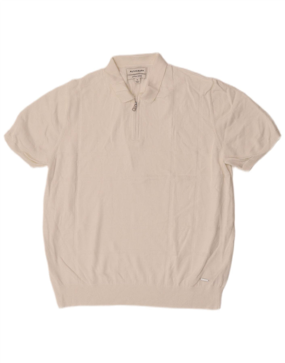Maglione maglione con collo alto autografo da uomo Marks & Spencer XL bianco