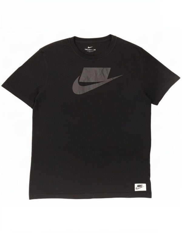 T-shirt grafica da uomo Nike Top grande in cotone nero