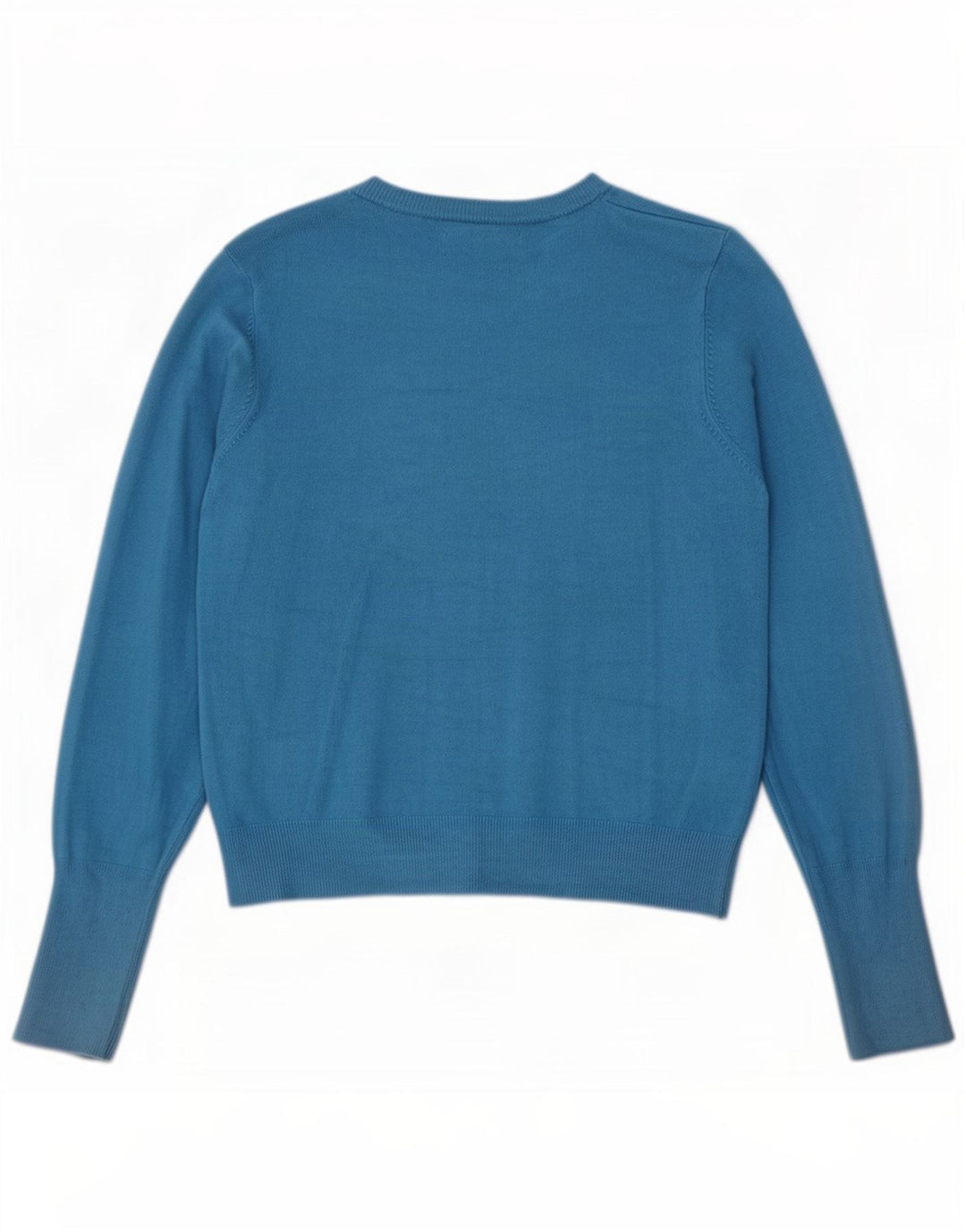 Maglione cardigan corto da donna Marks & Spencer UK 10 piccolo viscosa turchese