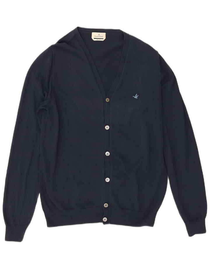 Maglione cardigan da uomo Brooksfield IT 50 cotone blu navy medio