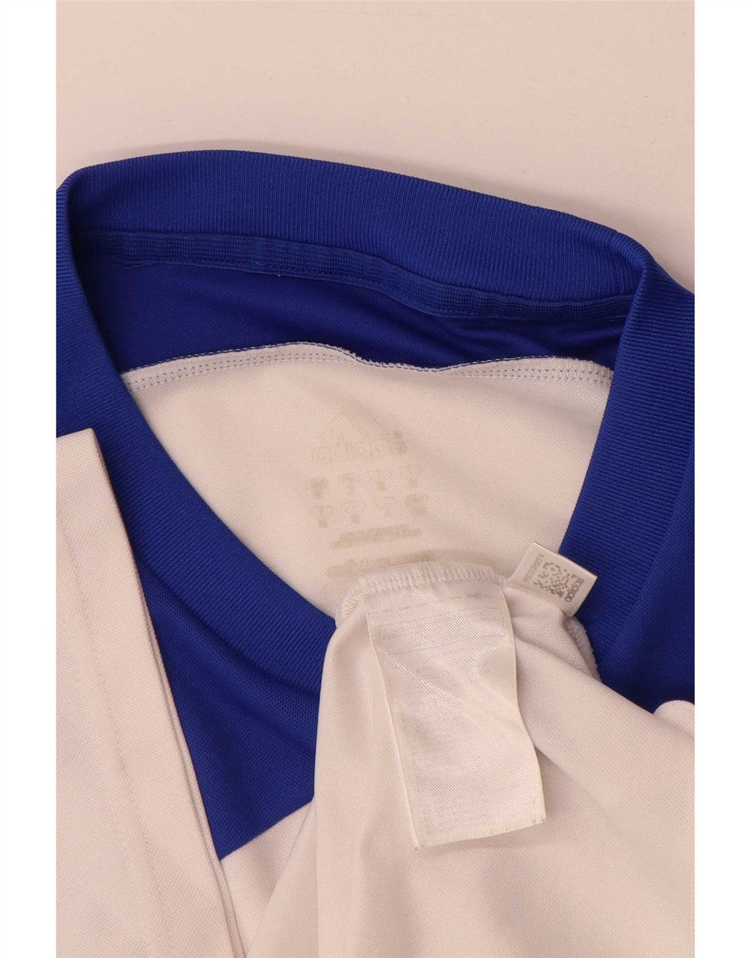 T-shirt Adidas Climalite da uomo Top in poliestere color block bianco medio