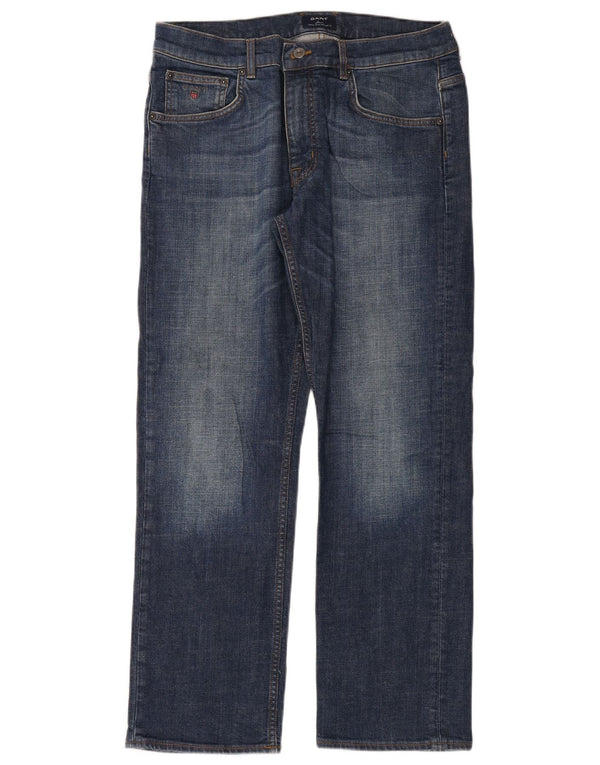 Jeans dritti da uomo Gant W34 L30 cotone blu