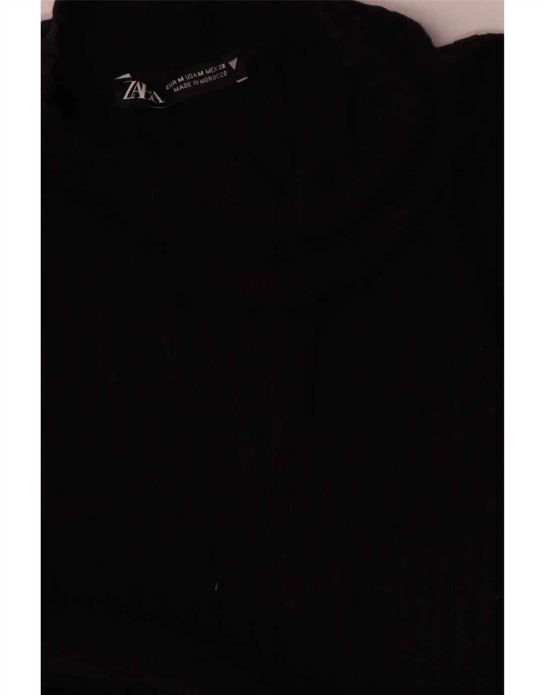 Vestito aderente a maniche lunghe da donna Zara UK 12 medio nero