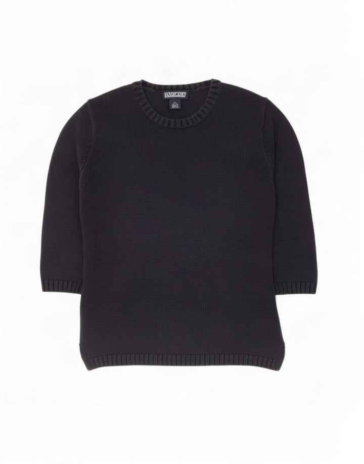 Maglione maglione con scollo a barca per ragazzi Lands End 10-11 anni blu navy medio