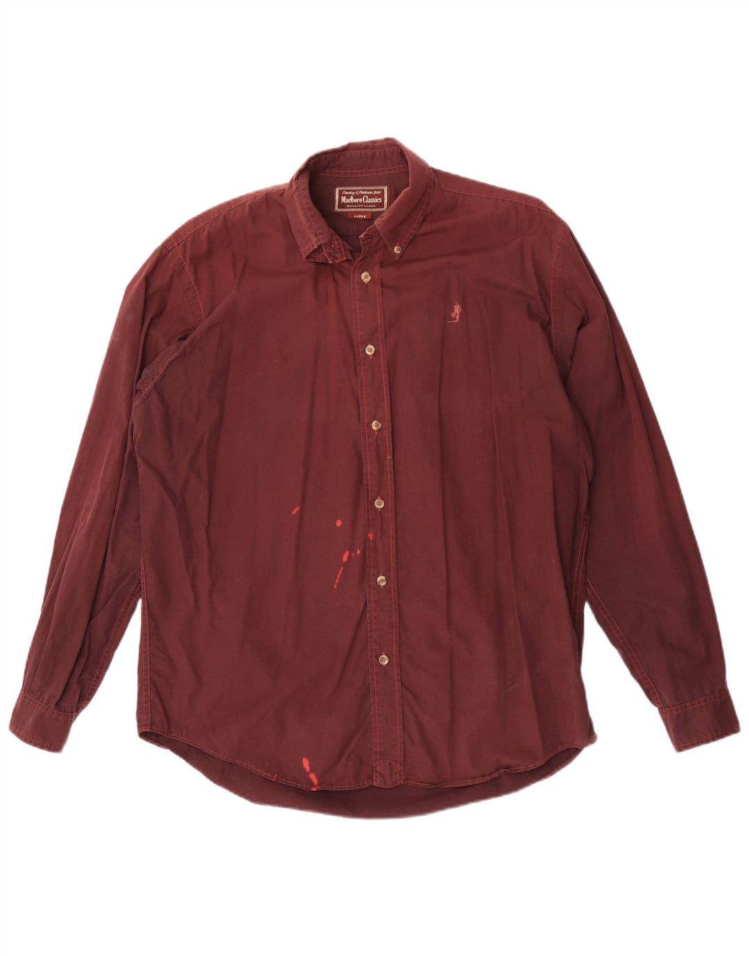 Camicia da uomo Marlboro Classics grande marrone