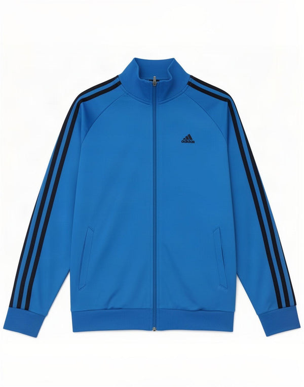 Adidas Boys Clima 365 Tracksuit Top Jacket 15-16 Years Blue Polyester