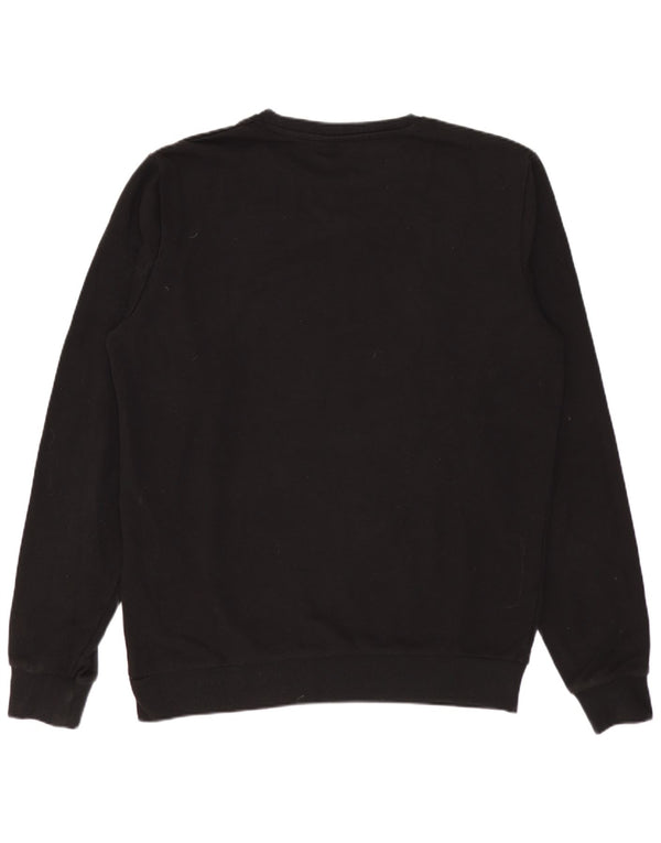 Felpa Kappa Uomo Maglione Medio Nero Cotone