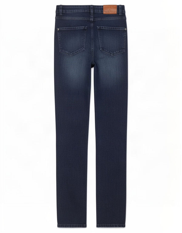 Jeans slim a vita alta da donna Zara EU 36 XS W26 L31 Blu navy