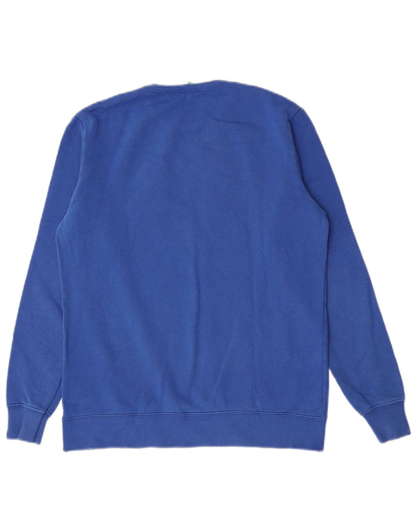 Felpa con grafica da bambino Benetton 13-14 anni 3XL cotone blu