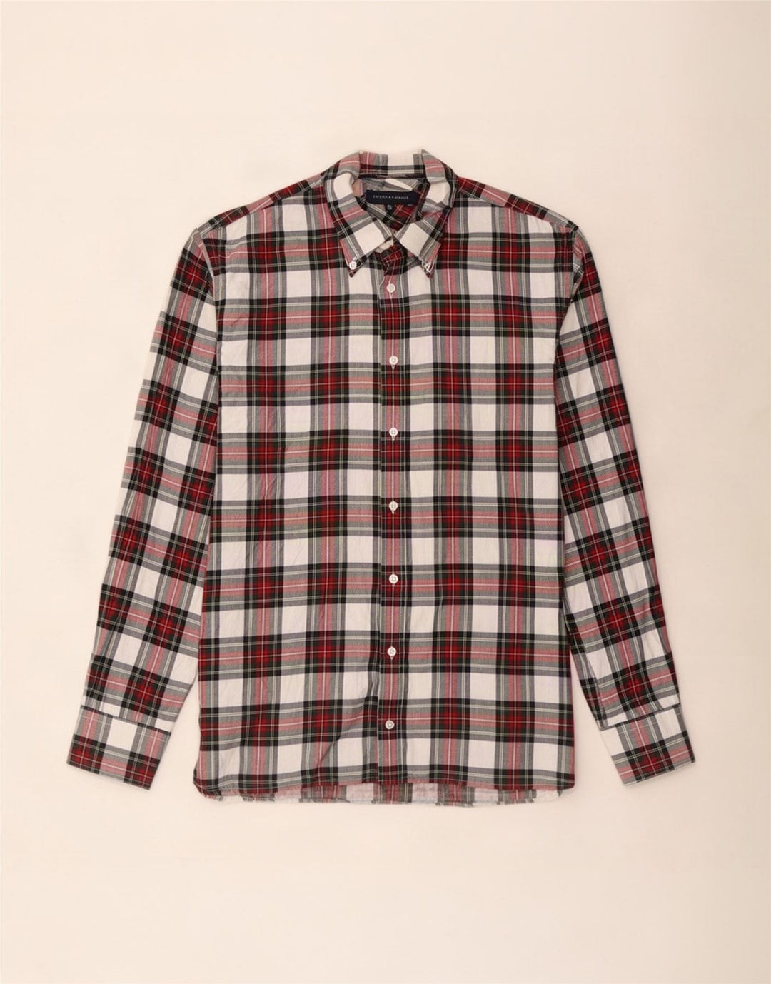 Tommy Hilfiger Uomo Camicia di flanella XL Rosso a quadri in cotone