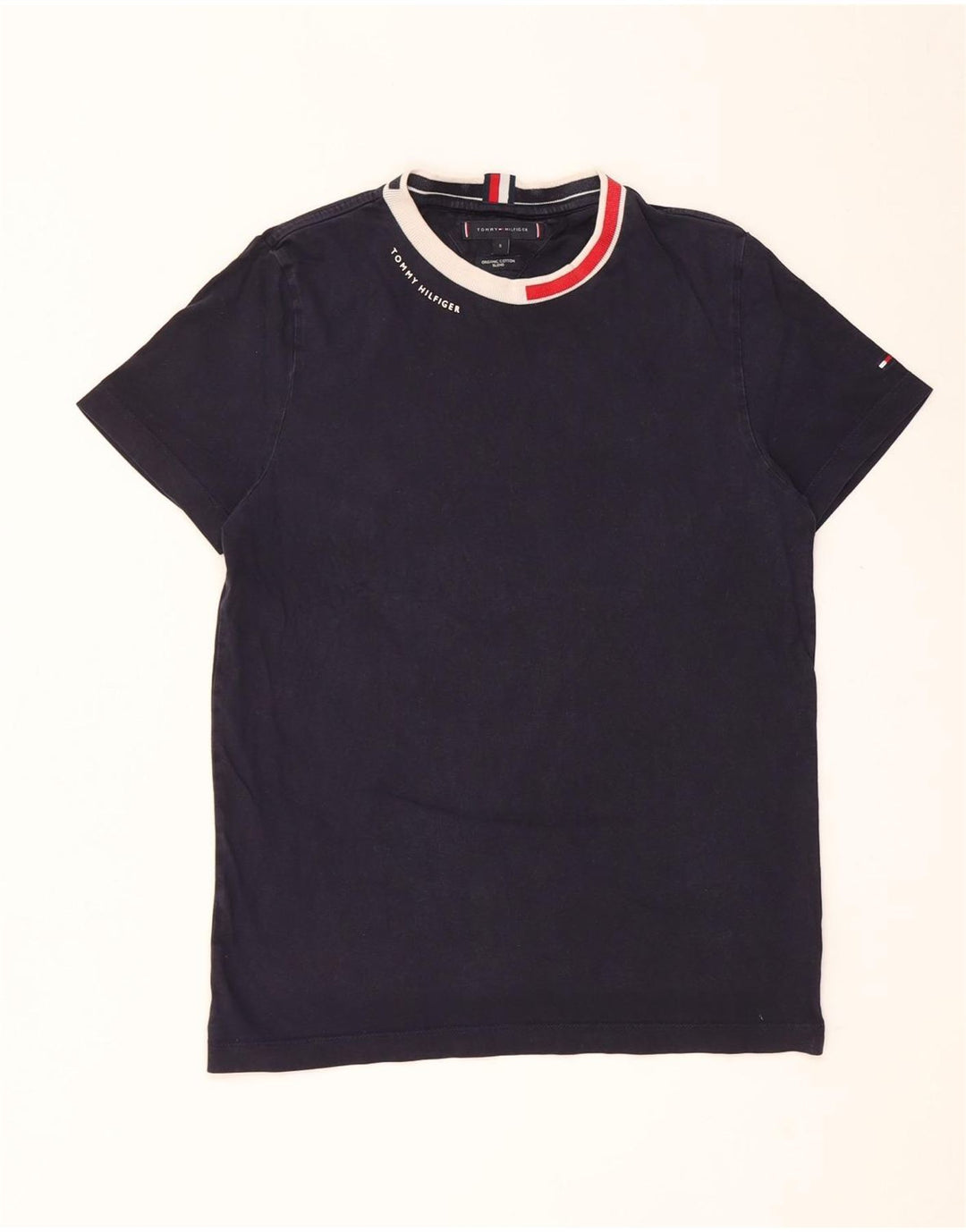 T-shirt da uomo Tommy Hilfiger Top Small in cotone blu navy
