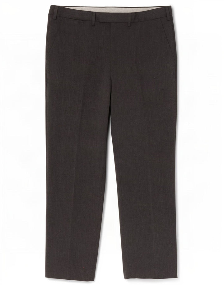Pantaloni da abito dritti da uomo Marks & Spencer W38 L31 poliestere grigio
