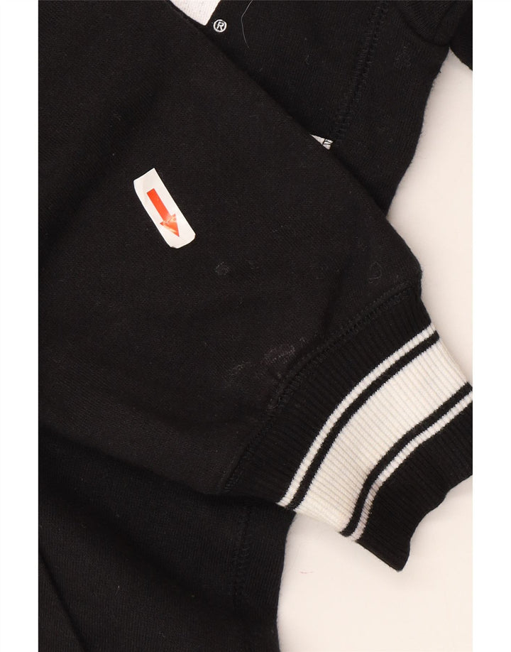 Maglione con cappuccio e zip grafica da uomo Starter piccolo in cotone nero