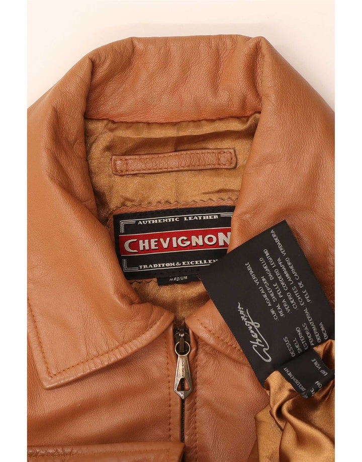 Giacca in pelle da uomo Chevignon UK 38 Marrone medio