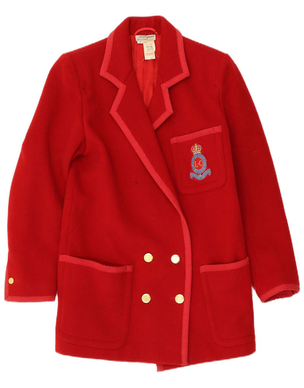 Cappotto doppiopetto da donna Les Copains UK 10 piccolo in lana rossa