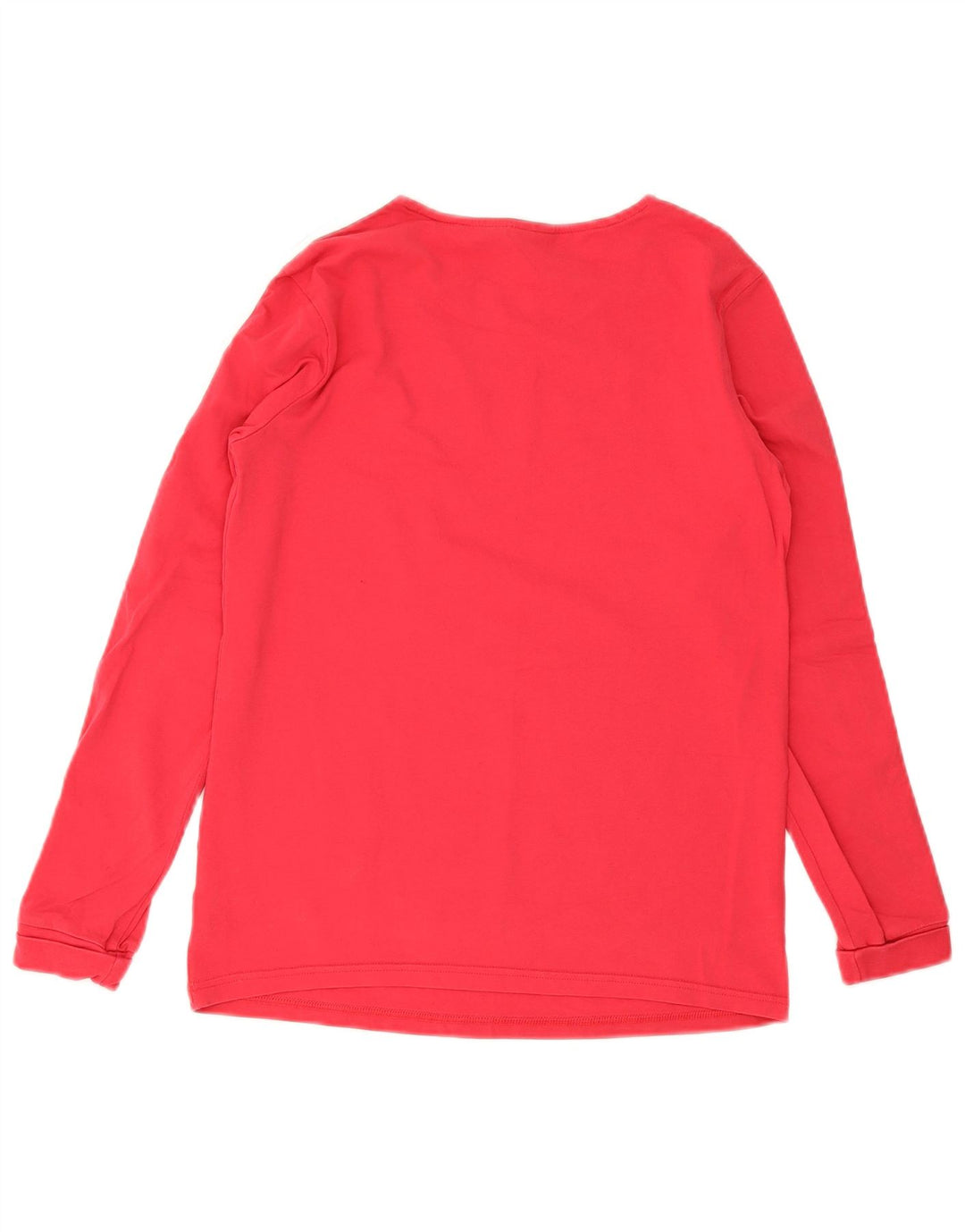 Adidas Maglia a maniche lunghe da donna UK 10 Small Rosso Colorblock